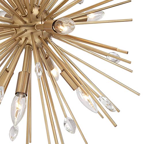 Possini Euro Design Janae Antique Gold Sputnik Chandelier 12-Light Gold