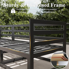 LayinSun Large Aluminum Patio Furniture Set with Fire Pit Table