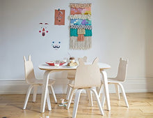 OEUF Rabbit Play Chairs and Table Set Walnut Brown