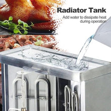 Shawarma Grill Machine, Chicken Shawarma Grill Machine with 2 Burners, Vertical Rotisserie Gyro Rotisserie Grill Machine, 360° Rotating Smokeless Grill,Electricity