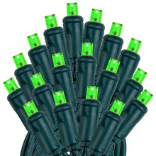 Novelty Lights 12-Pack, 50 Feet 100 LED Green Christmas Mini Light String on Green Wire, 5mm Wide Angle Bulbs, Connectable, Indoor/Outdoor Decor, UL Listed
