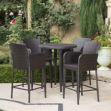 Great Deal Furniture Callum Outdoor Wicker 5-Pc Bar Table Set Multibrown