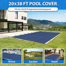 iCOVER Inground Pool Safety Cover, 18x36ft Rectangle Winter Safety Pool Cover for Inground Swimming Pools, Winter Pool Cover, Pool Covers for Inground Pools, Triple Stitched for High Strength, Blue