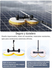 SHENGSHIYU Solar Panel Cleaning Brush,Automatic Outdoor Window Glass Solar,Electric Water Fed Kit,Extendable Water Fed Pool Cleaning Brush and Other Cleaning Activities with Telescopic Pole 3.5m
