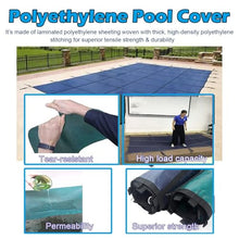 RENLXFI Heavy Duty Solid Pool Covers Winter, Outdoor Round Inground Pools Protector Cap, Anti-Snow Rainproof Swimming Pool Safety Covering(Dia 13ft/4m)