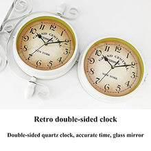 saditesdk Wall Clock, Outdoor Garden Wall Clock, 14 Inch 360°Rotation Station Wall Clock Double Sided Garden Clockcket Waterproof Outdoor Clock Indoor Outdoor Decoration Outside Clock，