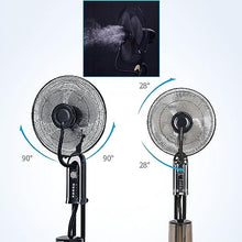 CUTPOIY Outdoor Misting Fan with Water Tank, Oscillating Cooling Fan for Patio Garden, 3 Speeds, Timer, Shaking Head