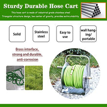 Garden hose reels Hose Reels,Washer Reel, Hose Reel Cart Water Hose Reel Cart Stainless Steel Durable Hose Cart, Wall-Mounted Pipe Storage Rack, Garden Watering Tool, Easy to Install(Hose Cart+30m Pip