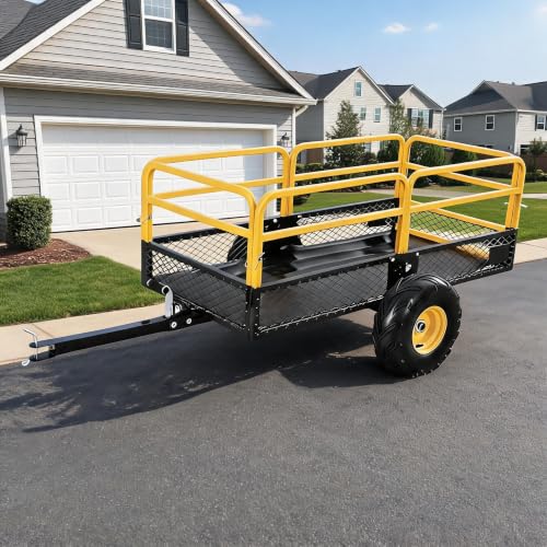 Reljofum 1500 Lb Steel Garden Cart, Heavy Duty Garden Cart, Lawn Cart