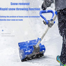 Cordless Snow Sweeper, Electric Manual Push Snow Remover, 2500rpm Cleaning Width 28cm, Foldable Design With Dual Switch Protection, Suitable For Home Courtyards, School Playgrounds, Street Surfaces