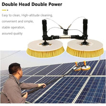 WANGYYDS Telescopic Cleaning Brush Rod for Solar Panel, Solar Cleaning Brush with Double Head, Cleaning Device for Photovoltaic Systems, Strong Cleaning Power and Long Range,3.5m-MainsElectricity