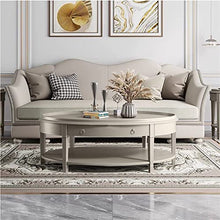 living room table Oval Coffee Table with Tray Desktop for Living Room, Elegant Wood Coffee Table with Storage Drawer and Shelf, Vintage Cocktail Table outdoor side table ( Color : A , Size : 110*65*48