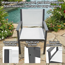 OTSUN Outdoor Patio Chair, HDPE Frame Weather-Ready Sling Lawn Chair with Breathable Fabric Versatile for Relaxation Backyard Deck & Garden