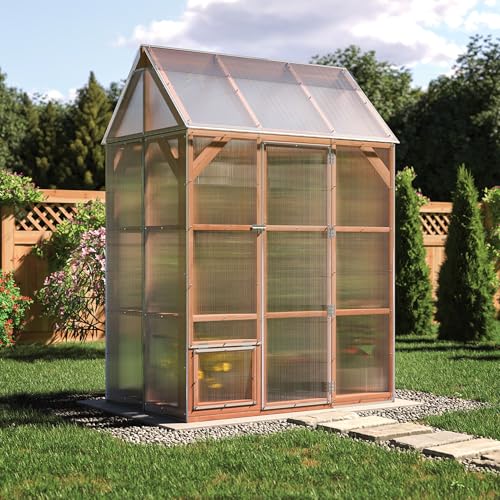 Home Harvest Greenhouse 4' x 6' Multiwall Panel Kit, DIY Outdoor Gardening Structure