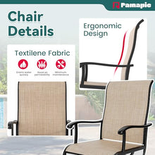 Pamapic 7-Piece Patio Dining Set with 6 Swivel Chairs Beige
