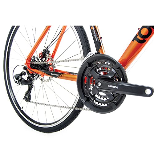 Tommaso Forza Shimano Tourney Hybrid Disc Brake Fitness Bike Orange Large
