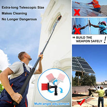 Telescopic Window Cleaning Pole Kit Extendable Brush for Roof Glass Solar Panel Water Fed Equipment for Outdoor 5.4M Length