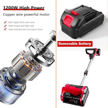 Adjustable Direction Snowplow, 2200rpm Cordless Snow Blower with 2Battery, Powerful Shoveling, Electric Snow Shovel for Driveway for Clearing Snow from Driveways, Steps, Patios, Decks, Sidewalks