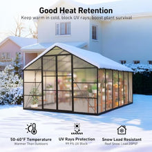 10x12 FT Greenhouse with Hygrometer, Windproof UV Protection Green Houses