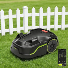 Cordless Robotic Lawnmower for perimeters 600-800 m² (Max. Area 600 m²), 30-Minute Installation, avoids All Obstacles, Edge Cutting, Multi-Zone