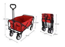 BIOMICE Collapsible Wagon Shopping Cart Portable Folding Trolley Cart Garden Heavy Duty Wagon with Wheels for Outdoor Garden Cart
