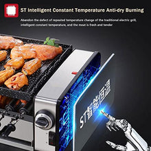 Electric Teppanyaki Table Barbecue Grill, Large Smokeless Grill Non-Stick Hot Plate Table Top Griddle Double Layer with Adjustable Temperature, Drip Tray,Easy Clean,Perfect for Parties Indoor,Style2