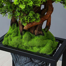 YXIANG56Q Fake Plants Large Artificial Bonsai Welcoming Pine Tree, Simulation Potted Plant Decorative Bonsai with Flower Stand, Floor Fake Tree Pot Ornaments Bonsai Tree(A), yuqing2022
