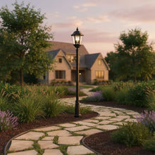 Hinkley Edgewater XL 4-Light Outdoor Post Lantern w/Lumiglo, Black
