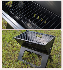 MIIKHI Portable Barbecue Grill Stainless Steel Folding BBQ Grill Desk Tabletop Smoker Grill for Picnic Garden Terrace Camping Travel Outdoor Cooking