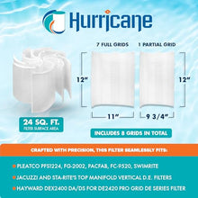 Hurricane Filters 3 Pack HF-DE24-SET - 24 Square Feet DE Grid Filter Replacement for PFS1224, FG-2002, FC-9520, Hayward DEX2400 DA/DS - Best Value USA DE Grid Pool Filters