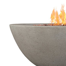 Real Flame Riverside 36" Round Propane or Natural Gas Fire Pit, Stainless Steel Burners, Natural Gas Conversion Kit Included, 50,000 BTU, Push Button Ignition - Glacier Gray