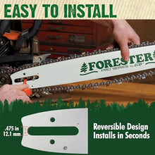 FORESTER 62" Professional Sprocket Nose Chainsaw Bar - 62in Length, 3/8” Pitch, 063 Gauge, D025 Mount, 185 Drive Link - Replacement Chain Saw Parts For Stihl