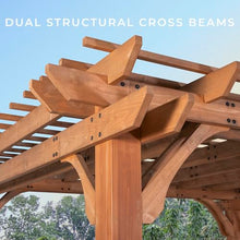 Backyard Discovery Beaumont 14' x 12' Cedar Wood Pergola Kit Light Brown