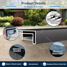 ERRULAN Cuttable Aluminum Rain Diverter with Hidden LED Channel