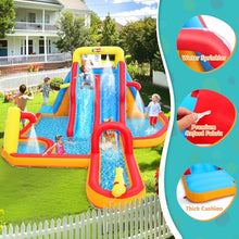 Whubefy 18x14FT Mega Inflatable Water Slide for Kids w/Extra Long Slide, 15-in-1 Wet or Dry Waterpark Bounce House - Dual Slide/2 Climbing Wall/Giant Splash Pool/Basketball Rim/Water Cannon/Blower
