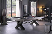 Empire USA Plank & Hide - Vox Billiard Pool Table Charcoal Powder Coat with Electric Blue