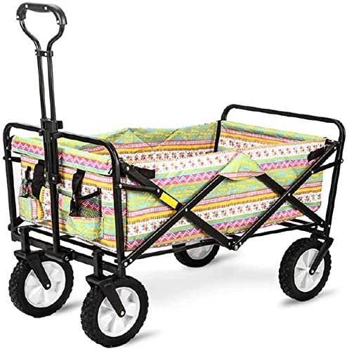 Garden Cart Troey Foldable Pu Wagon Hand Folding Troey Hand Cart for Outdoor Camping BBQ Gardening ping Beach (Color : D) (C)