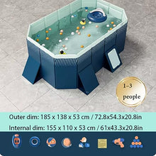 AErosx Large Non-Inflatable Swimming Pool for Kids, Adult Collapsible Pools Hard PVC Shell, Oversized Thickened, Portable Folding Kids Pools for Indoor and Outdoor(1.85x1.4x0.5m/6x4.6x1.6ft)