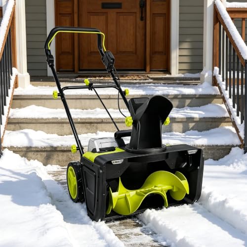 pedenencelia Snow Thrower,Cordless Snow Blowers, 20-Inch 4batteries