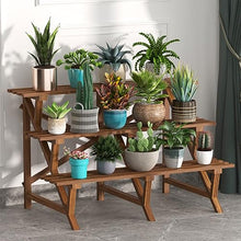 Wood Plant Stand Indoor Outdoor 3 Tiers Flower Stand Corner Stepped Planter Shelf Rack Flowerpot Holder For Plant Display In Patio Balcony Entryway Porch Livingroom Simple Retro Plant Trellis
