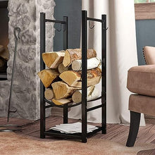 WXPWAMZ Heavy Duty Wrought Iron Firewood Rack Indoor Wood Holder for Logs Heavy Duty Wood Store and Firewood Rack for Firewood Storage