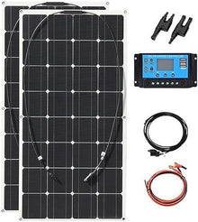 KZZAAO 500W Solar Panel Kit,12V Polycrystalline USB Power Portable Outdoor Rechargeable Solar Cell Solar Generator for Home