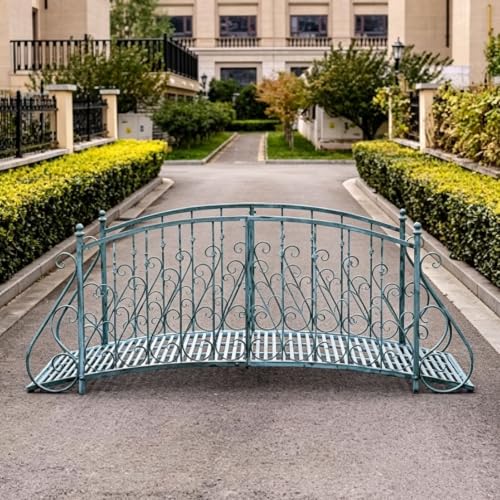 sunbiaouk Metal Garden Bridge, Outdoor Landscape Bridges