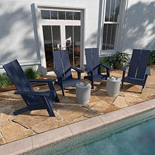 Taylor & Logan Brady Dual Slat Poly Resin Adirondack Chair in Navy, Set of 4