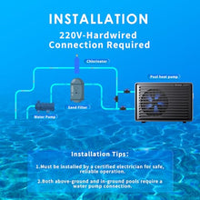 POOLTOHOT Pool Heater for Inground Pools and Above Ground Pool (21000 Gallons), 58000 BTU Electric Pool Heater Build-in Compressor for Heating and Cooling, Pool Heat Pump with Smart WiFi Control