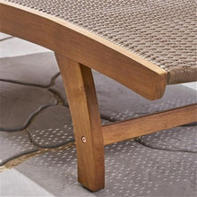 Noble House Banzai Outdoor Wicker and Wood Chaise Lounge Set of 4 Brown
