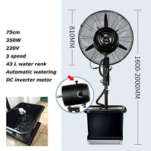 LLYB Cooling Fan 26"/30“Commercial Misting Fan, Centrifugal Misting System 90° Oscillation 5 Speed High-Velocity Outdoor Indoor Mist Fan Black Industrial Cool Oscillation Function (Size : 350W)
