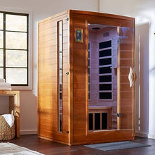 Dynamic Saunas Andora 2 Person Low EMF Infrared Therapy Sauna Dark Honey Stain