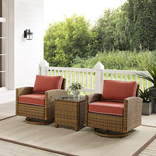 Crosley Furniture Bradenton 3-Piece Swivel Rocker Chair Set