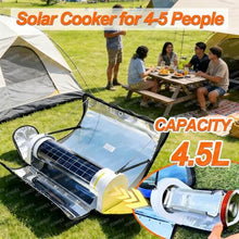 Smokeless Solar Oven, Portable So-lar Stove, 4.5l/1.2gal Solar Oven, Fast 20 Min Meal Prep, Efficient Solars Panels, Max Temperature 288℃/550°F, Ideal for Camping, Outdoor Cooking Travel